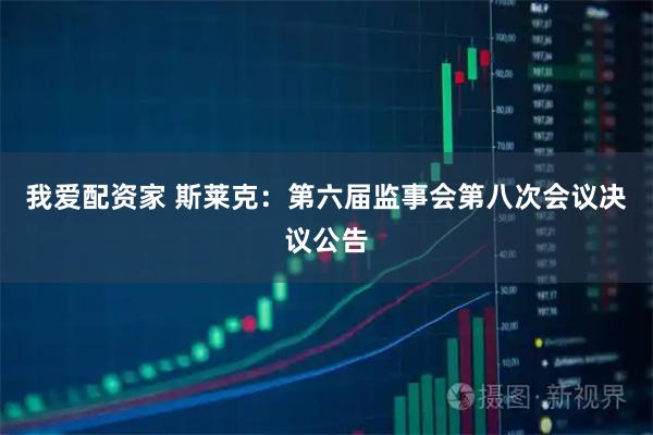 我爱配资家 斯莱克：第六届监事会第八次会议决议公告
